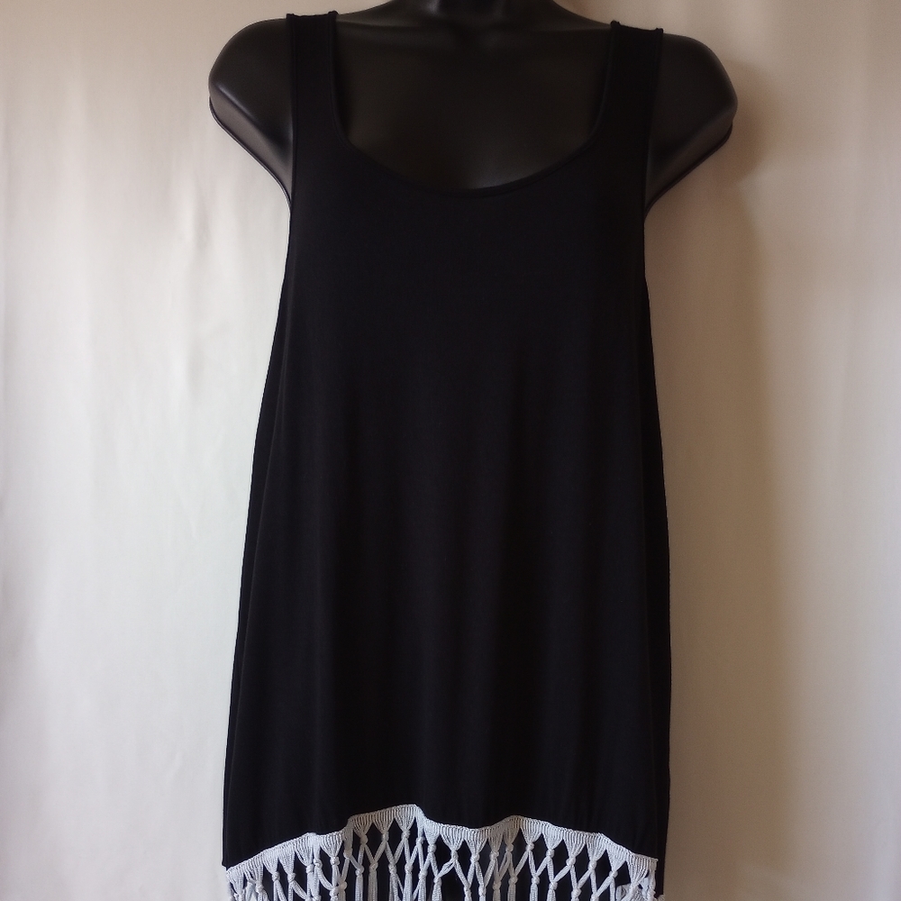 i Jeans by Buffalo Tunic Tank Top w/ Fringe